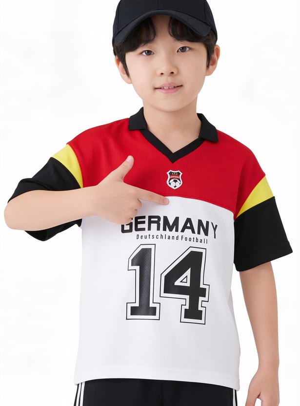 Boys Printed Polo T-shirt