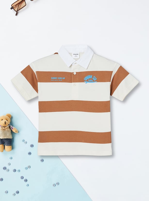Boys Striped Polo T-shirt