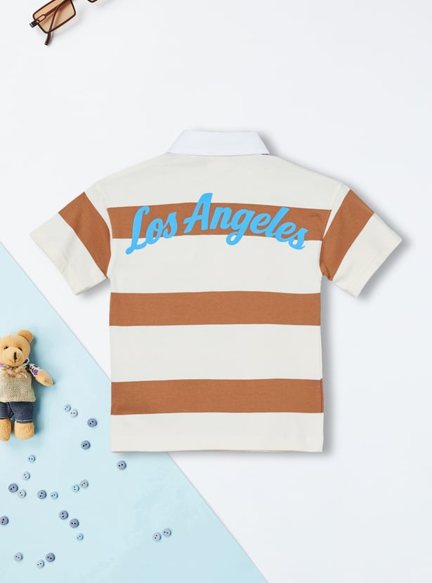 Boys Striped Polo T-shirt