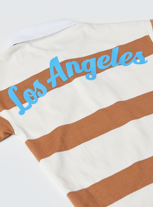 Boys Striped Polo T-shirt
