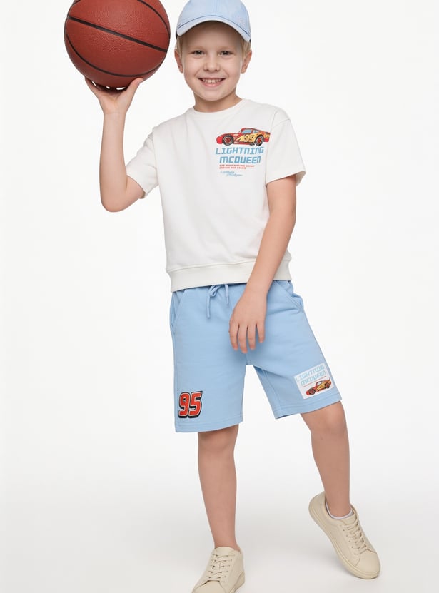 Boys Lightning McQueen Printed Shorts Set