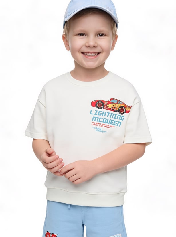 Boys Lightning McQueen Printed Shorts Set