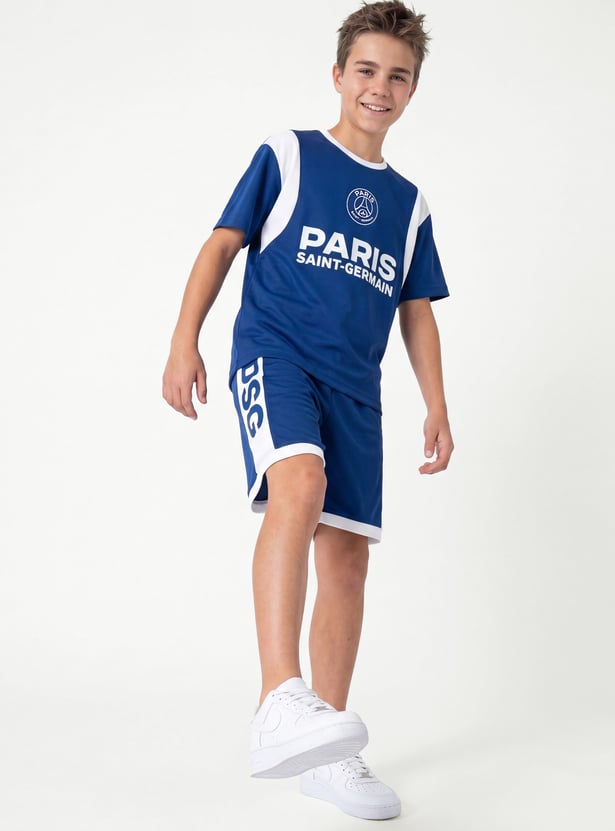 Boys Paris Saint-Germain Printed Shorts Set