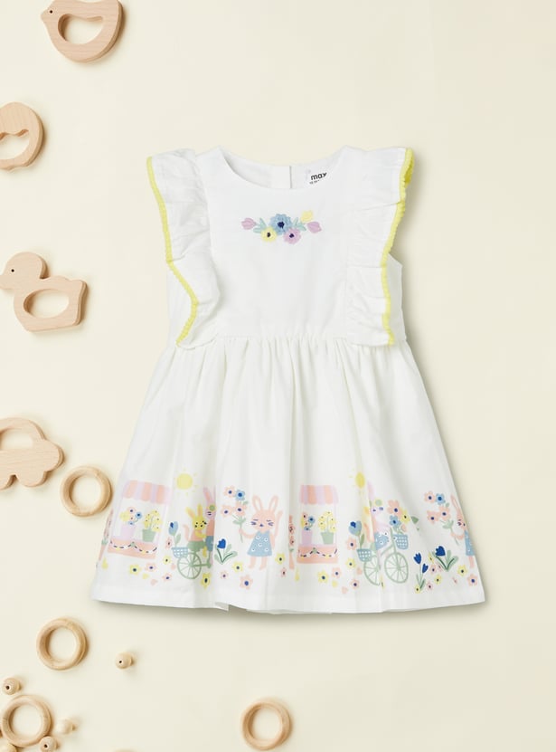 Girls Printed A-line Dress