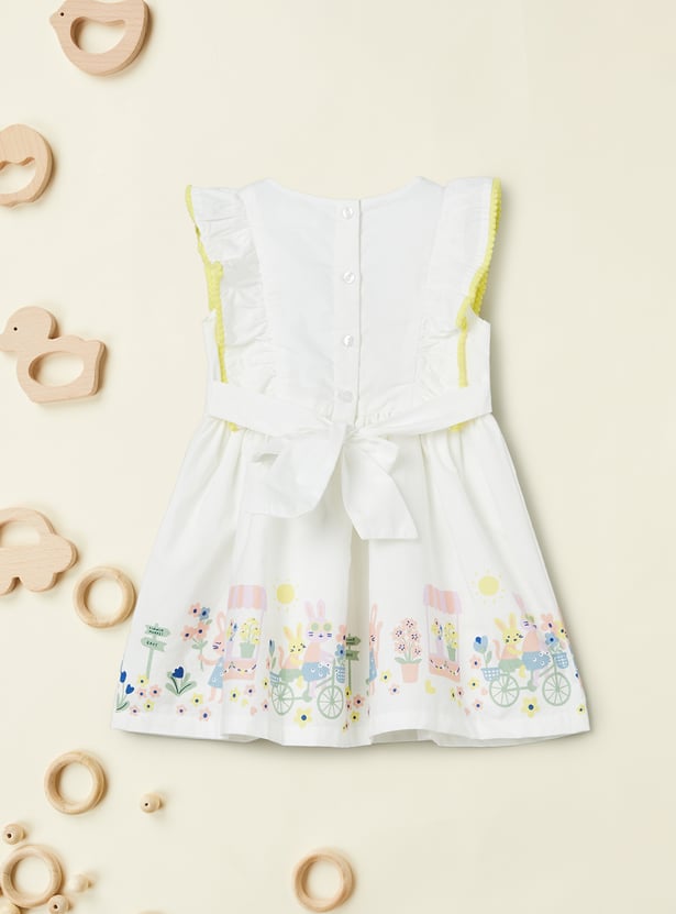 Girls Printed A-line Dress