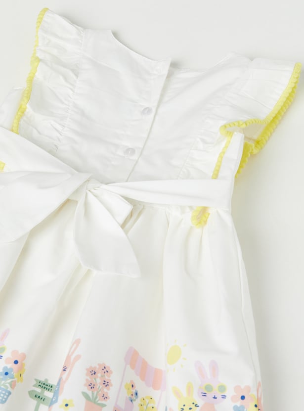 Girls Printed A-line Dress
