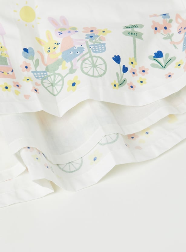 Girls Printed A-line Dress