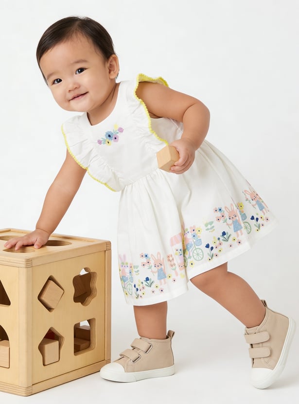 Girls Printed A-line Dress