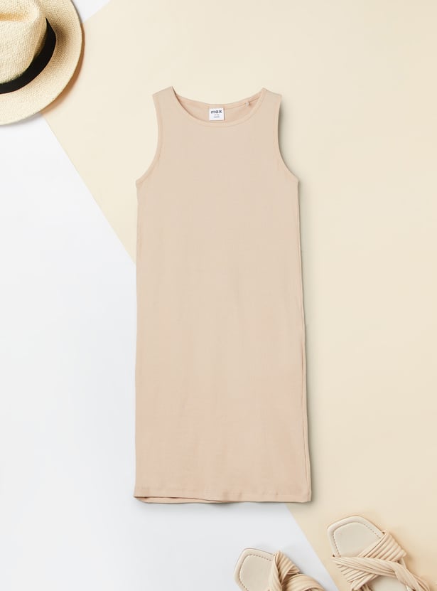 Girls Printed Dress with T-Shirt