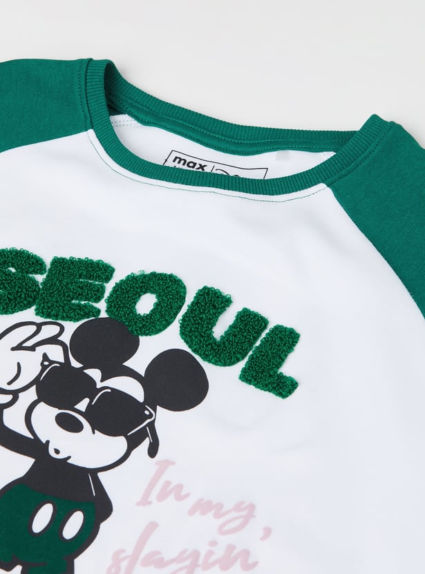 Girls Mickey Mouse Chennile T-shirt