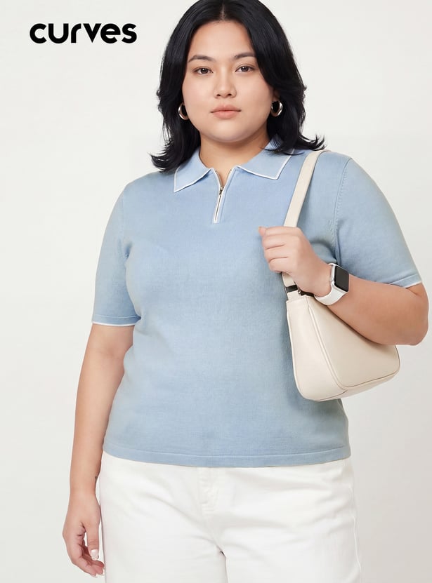 Women Knit Polo T-shirt