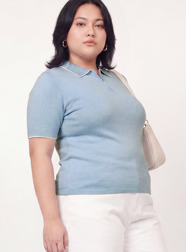 Women Knit Polo T-shirt