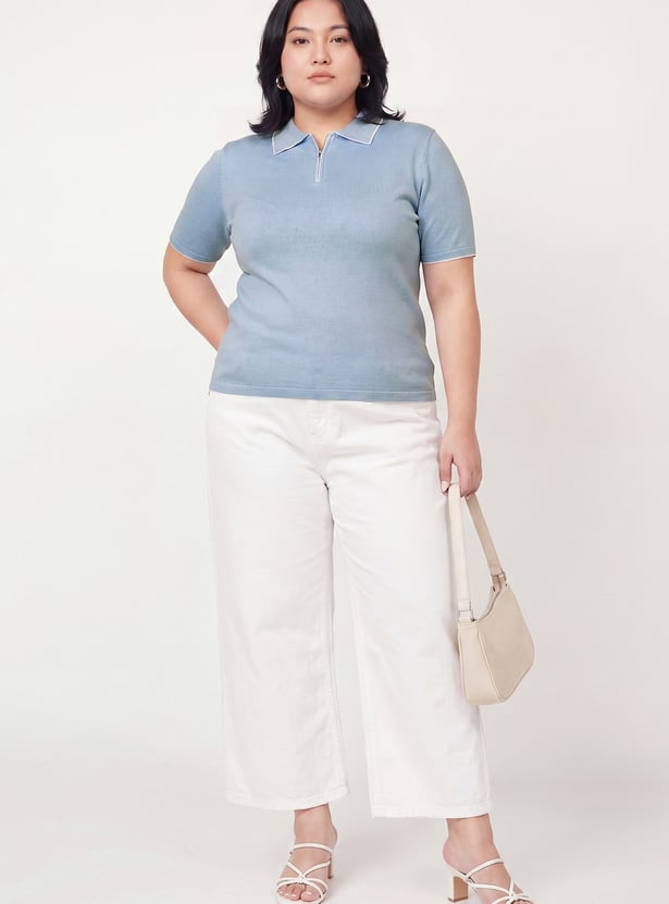 Women Knit Polo T-shirt
