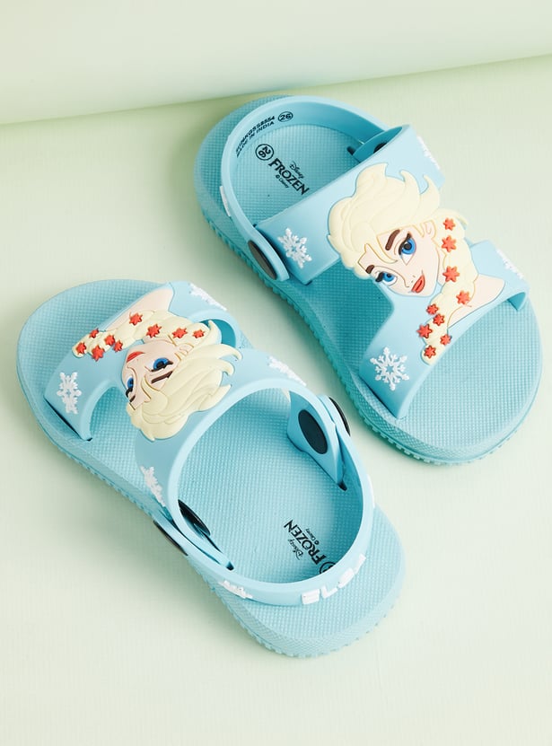 Girls Frozen Velcro Slingback Sandals