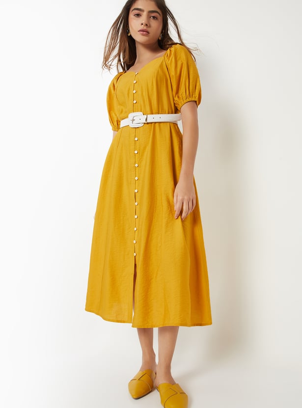 Women Solid A-Line Dress