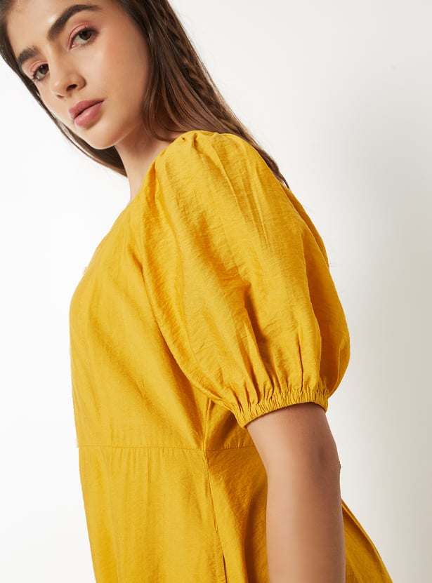 Women Solid A-Line Dress