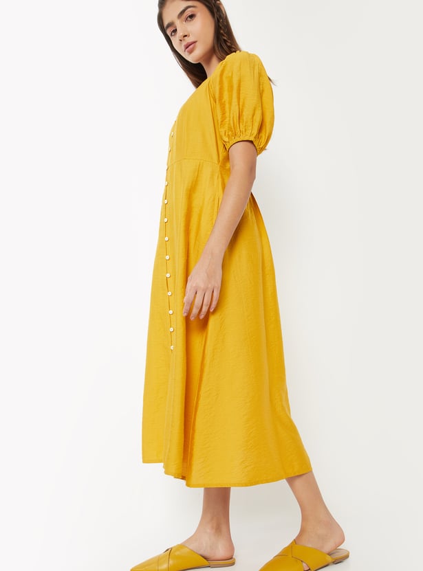 Women Solid A-Line Dress