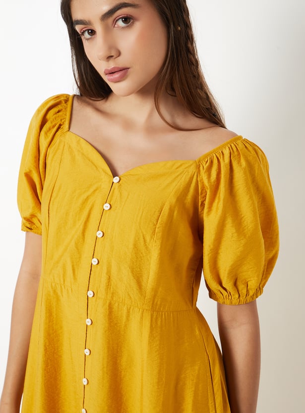 Women Solid A-Line Dress