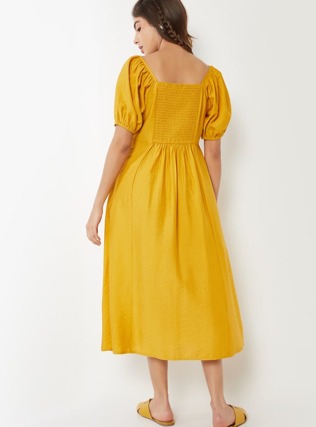 Women Solid A-Line Dress