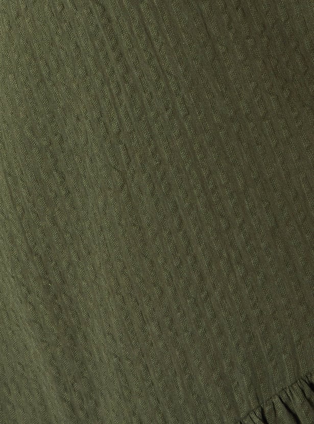 Women Textured Fit & Flared Dress