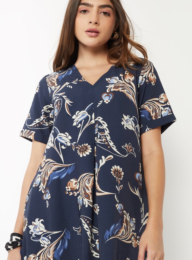 Women Floral Print A-line Dress