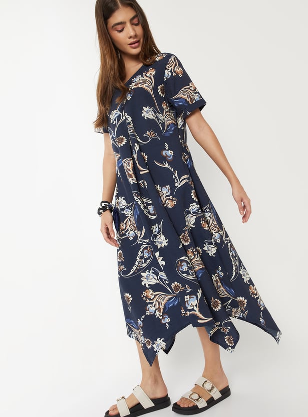 Women Floral Print A-line Dress
