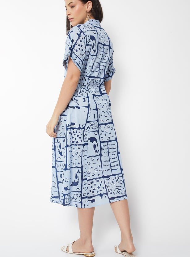 Women Printed Shirt Dress