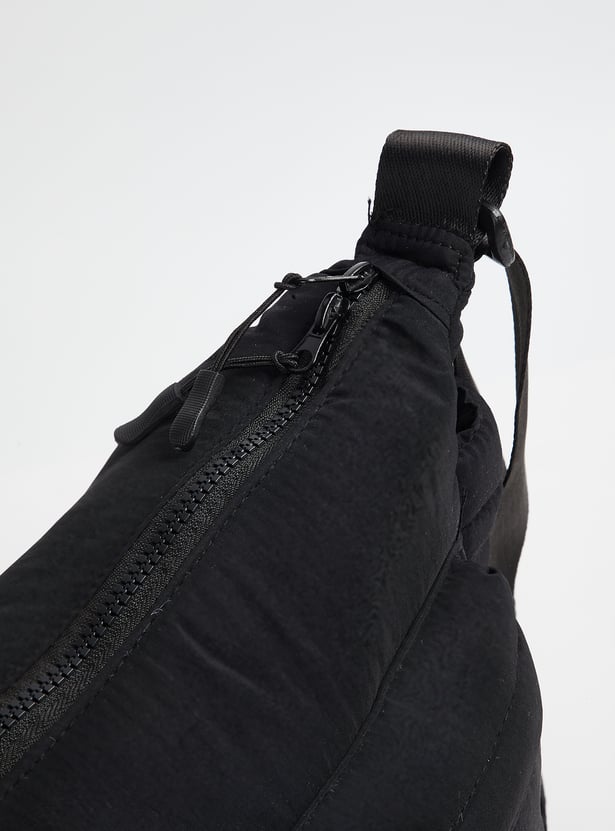 Men Solid Crossbody Bag