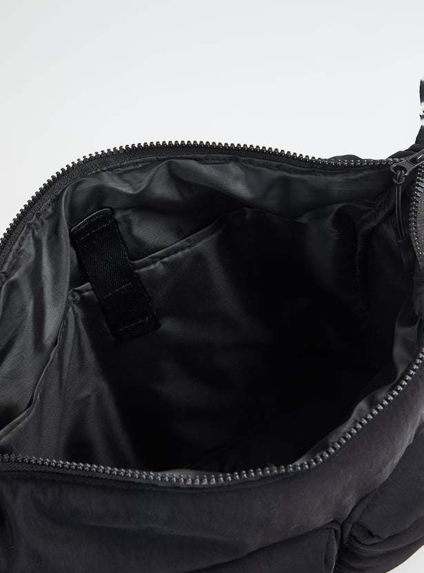 Men Solid Crossbody Bag