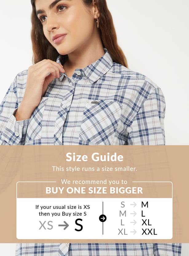 Women Checked Slim Fit Shirt