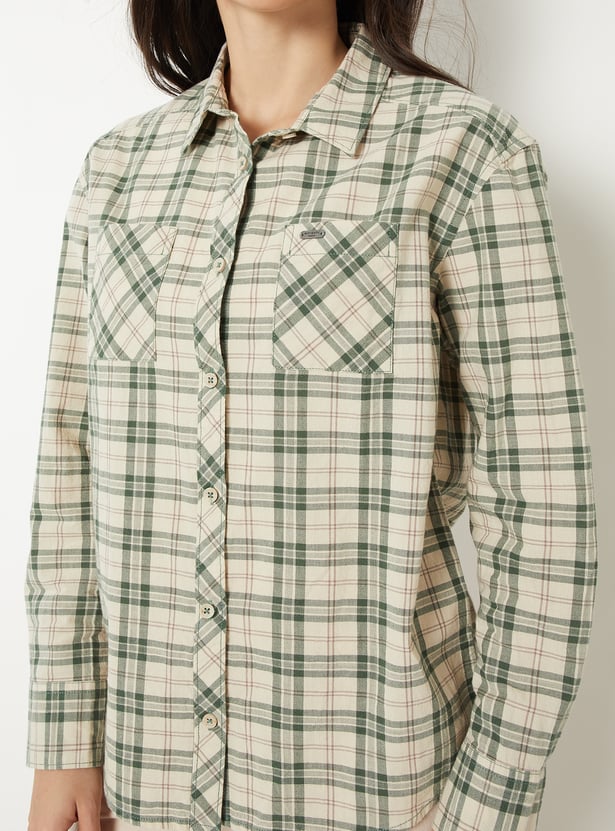 Women Checked Slim Fit Shirt