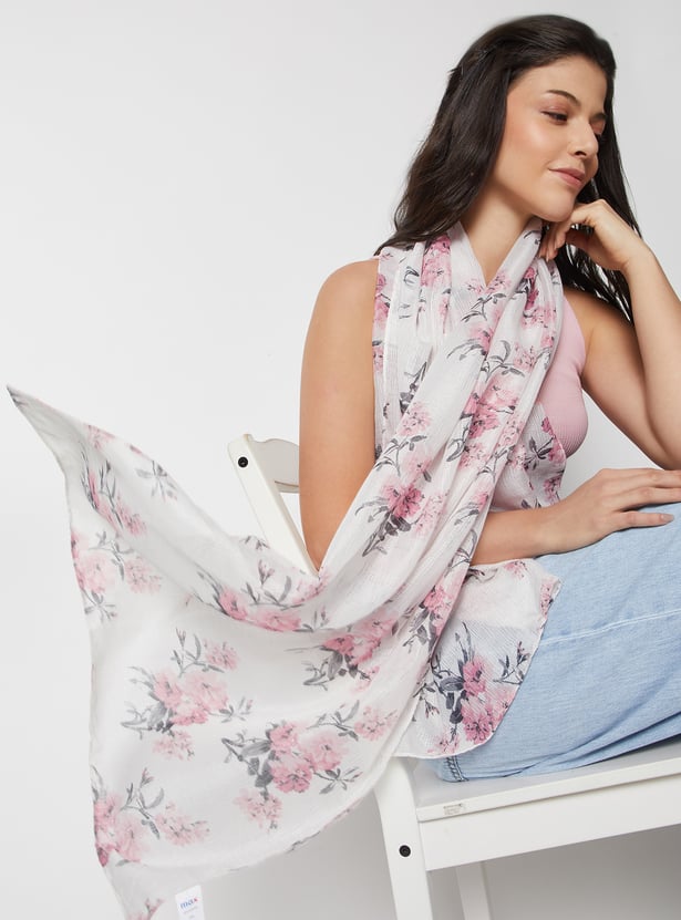 Women Floral Print Scarf