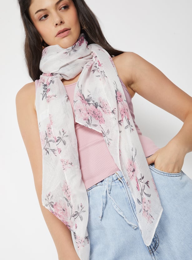 Women Floral Print Scarf