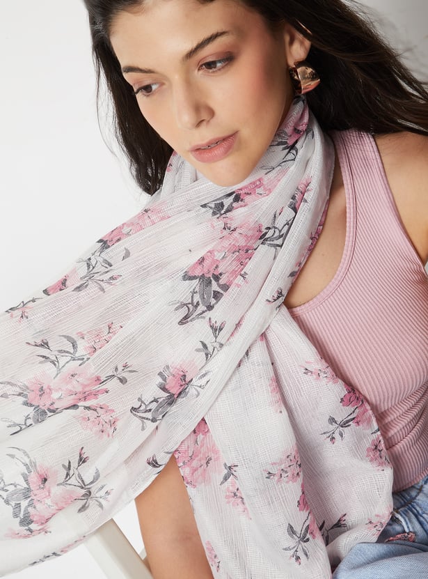 Women Floral Print Scarf