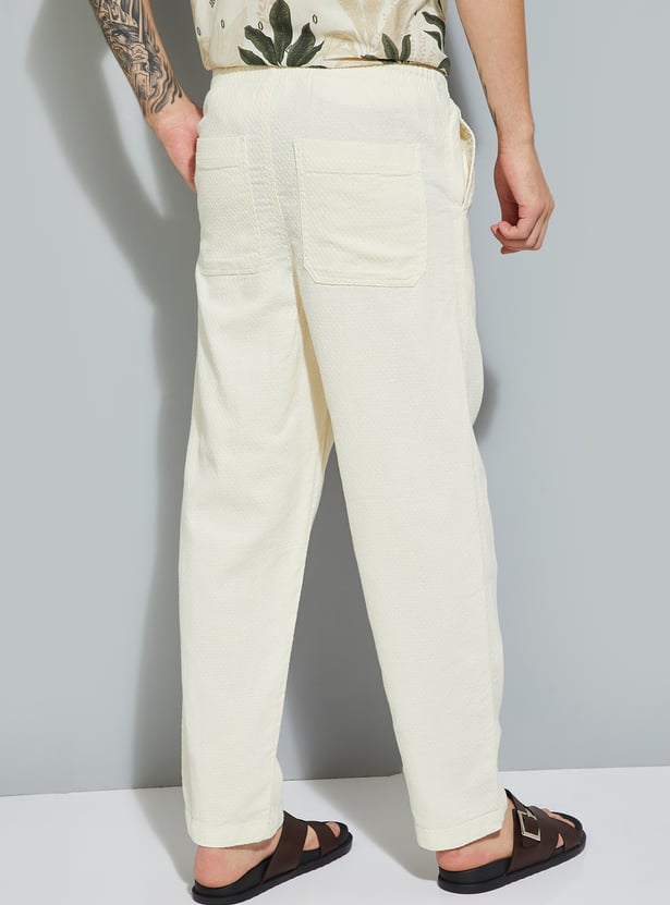 URB_N Men Textured Trousers