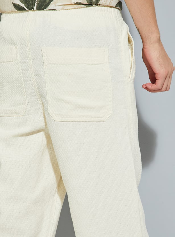 URB_N Men Textured Trousers