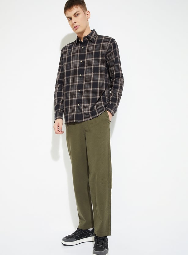 URB_N Men Textured Trousers
