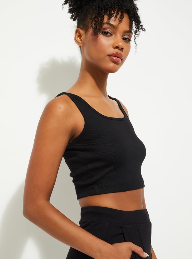 URB_N Women Ribbed Tank Crop Top