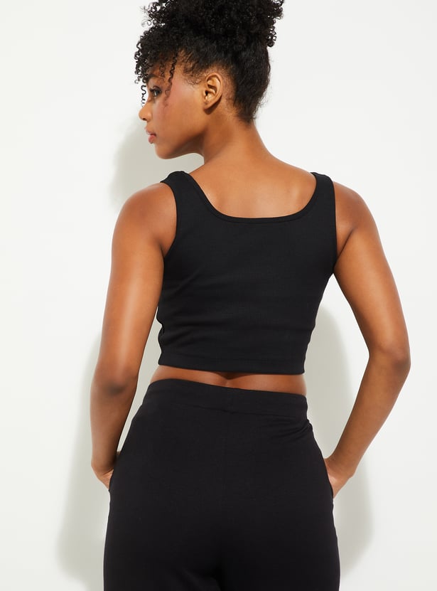 URB_N Women Ribbed Tank Crop Top