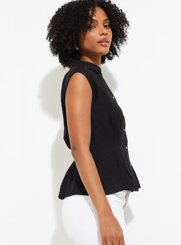 URB_N Women Solid Peplum Top
