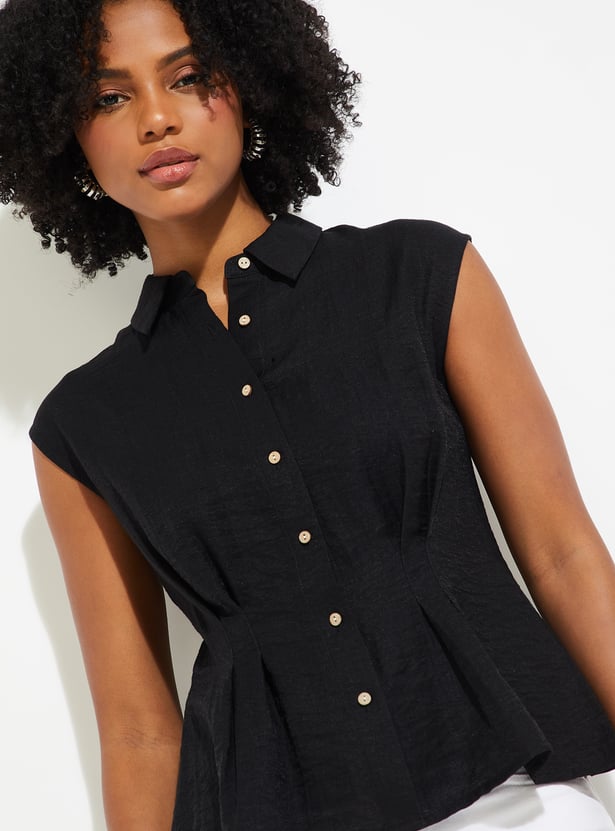 URB_N Women Solid Peplum Top