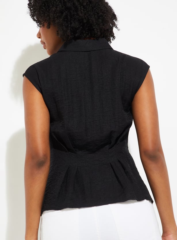 URB_N Women Solid Peplum Top