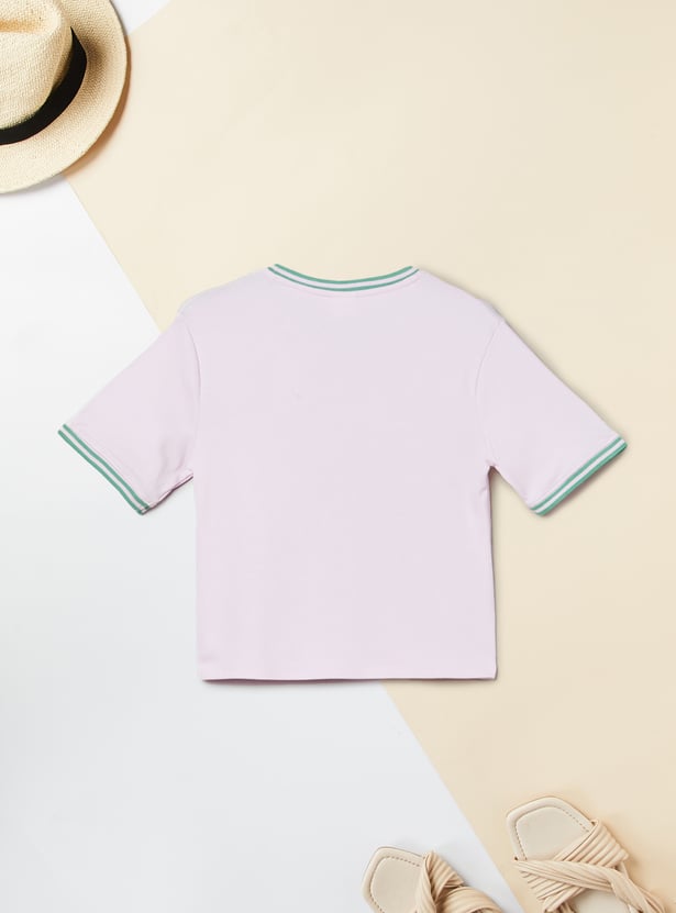 Girls Printed Sports T-shirt