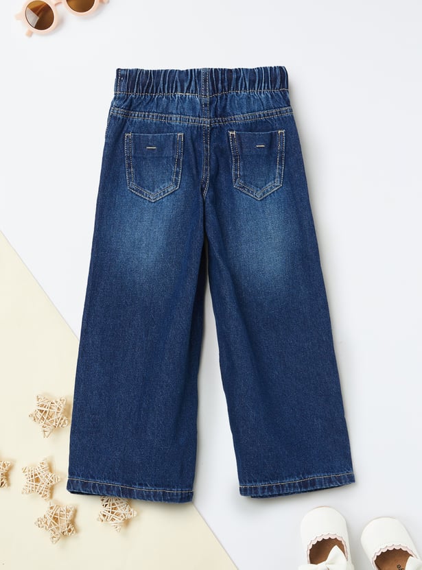 Girls High-Rise Wide Leg Jeans