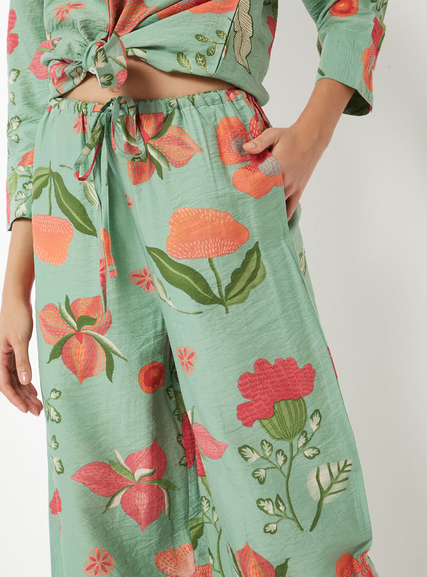 Women Floral Print Palazzos