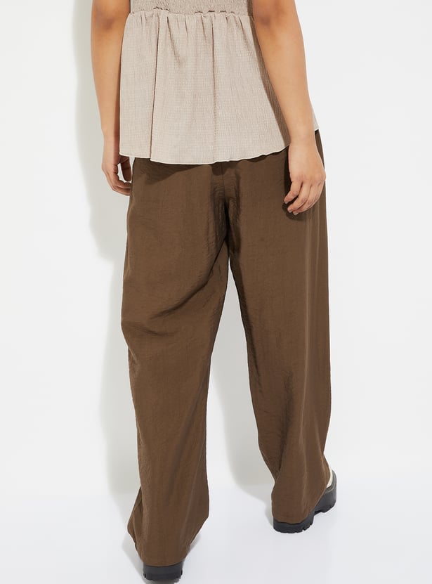 ALAYA F x URB_N Textured Pull On Trousers
