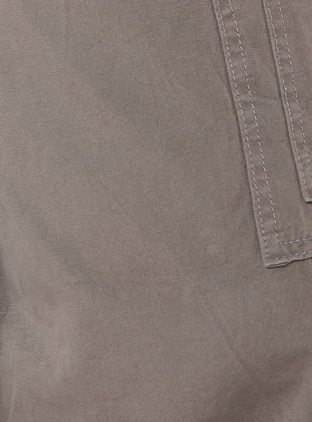 Women Solid Cargo Trousers