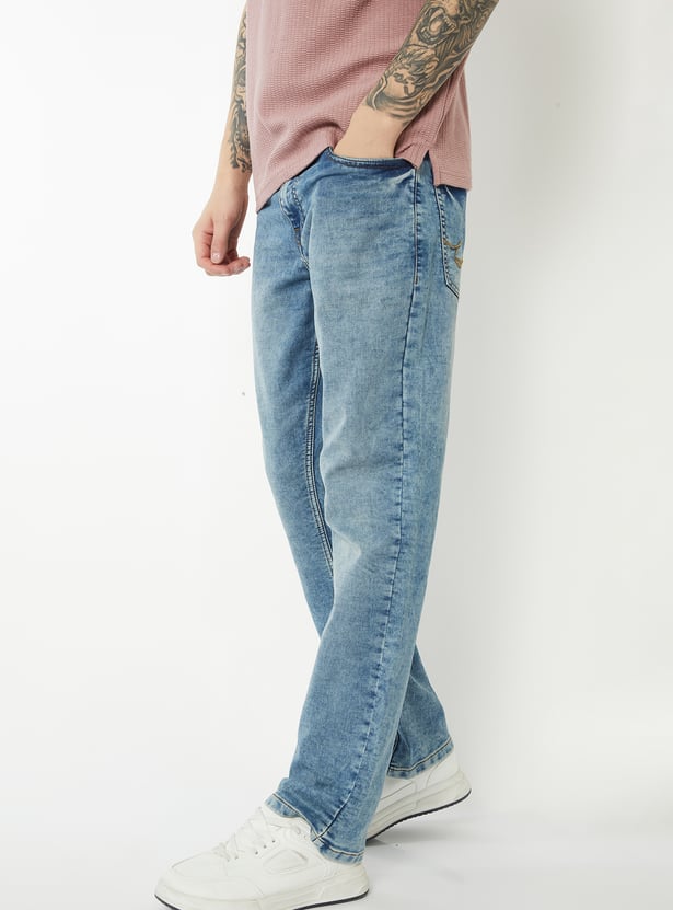 Men Washed Regular Fit Jeans