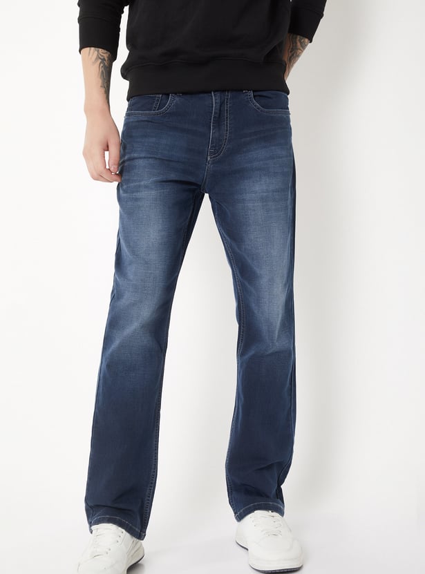 Men Washed Regular Fit Jeans