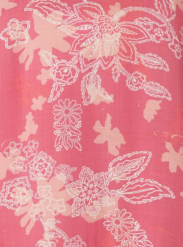 Women Floral Print Straight Kurta